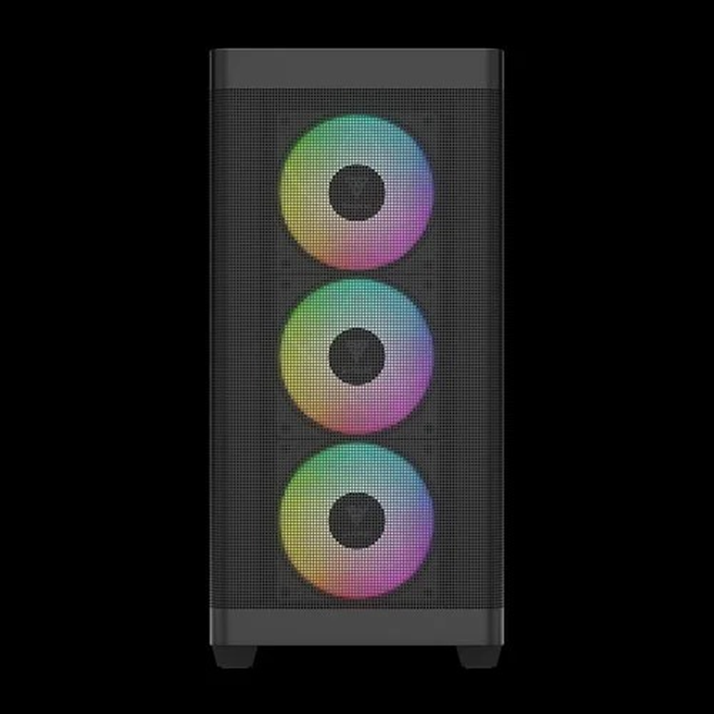 GAMDIAS ATHENA M3 ARGB E-ATX Mid Tower Gaming Case (Black, Mesh Front, 4 ARGB Fans)