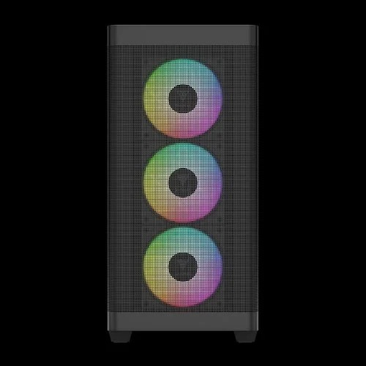 GAMDIAS ATHENA M3 ARGB E-ATX Mid Tower Gaming Case (Black, Mesh Front, 4 ARGB Fans)