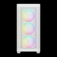 GAMDIAS ATHENA M3 WH ARGB E-ATX Mid Tower Gaming Case (White, Mesh Front, 4 ARGB Fans)