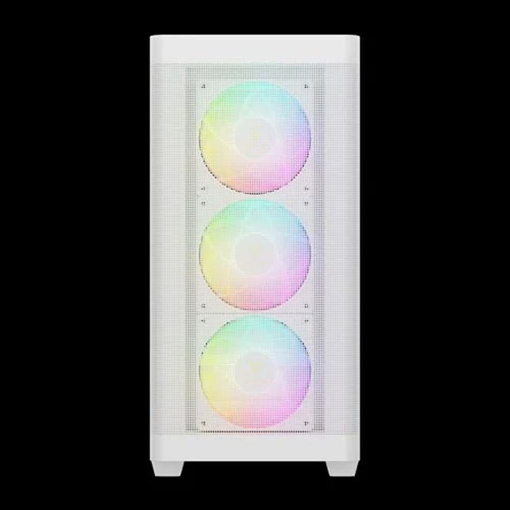 GAMDIAS ATHENA M3 WH ARGB E-ATX Mid Tower Gaming Case (White, Mesh Front, 4 ARGB Fans)