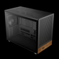 GAMDIAS ATHENA M4M WOOD Micro Tower PC Case (M-ATX, Mesh Front, Real Wood Accent, 3x 120mm Fans, USB-C)