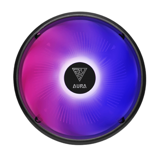 GAMDIAS AURA GA1 Multi-Color Low-Profile CPU Air Cooler (90mm Heatsink, 120mm PWM Fan, Dual-Color LED, Intel LGA 1700/1200/115X)