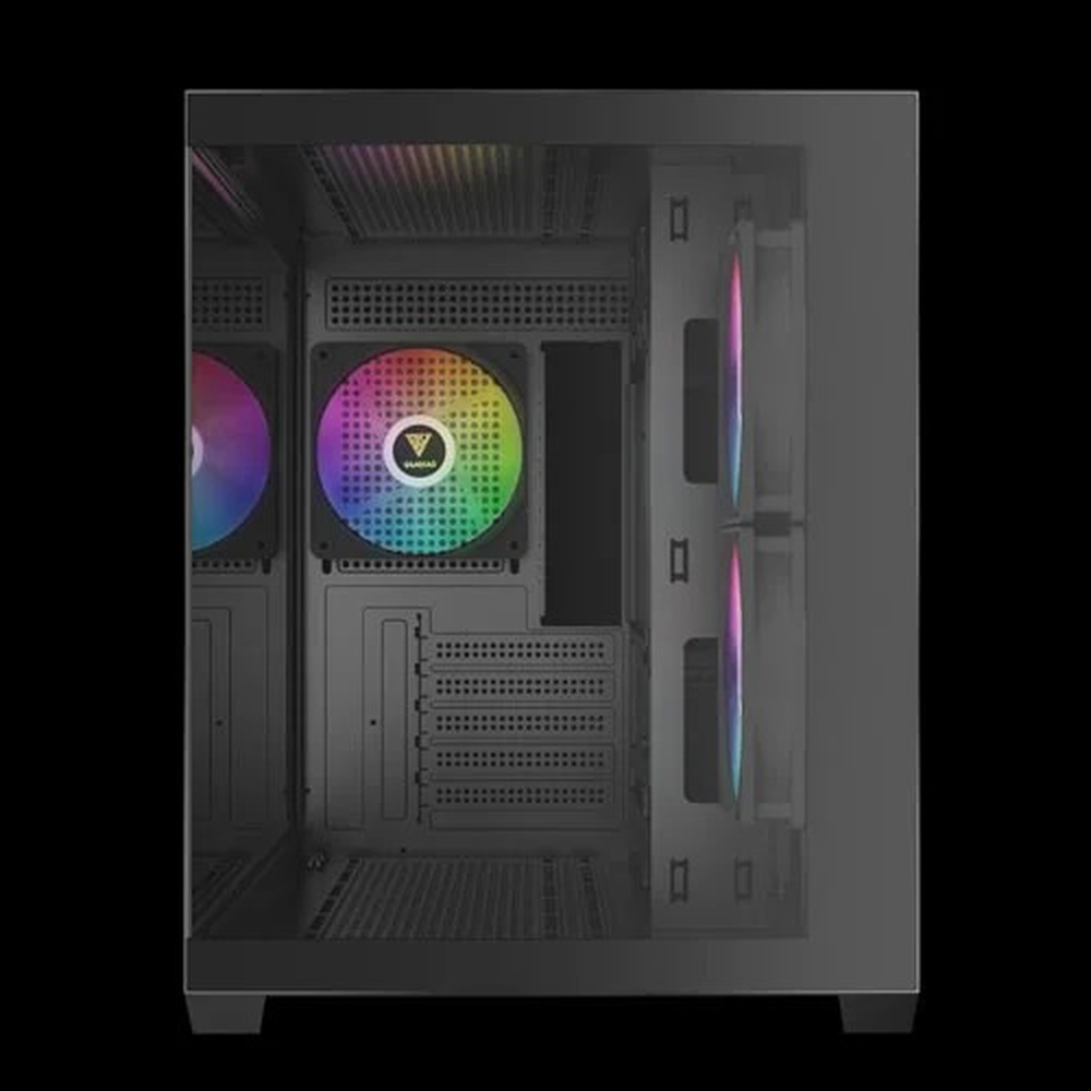 GAMDIAS AURA GC10M V2 ARGB M-ATX Mini Tower Gaming Case (Black)