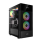 GAMDIAS AURA GC5 Elite ARGB ATX Mid Tower Gaming Case (Digital Display Mesh Front, Black)