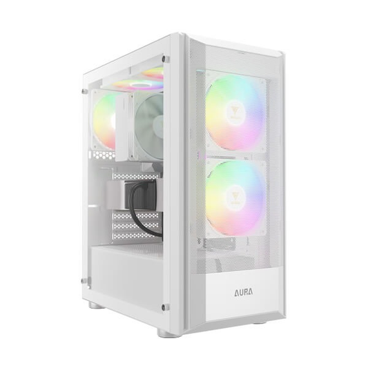 GAMDIAS AURA GC6 WH ARGB ATX Mid Tower Gaming Case (White)