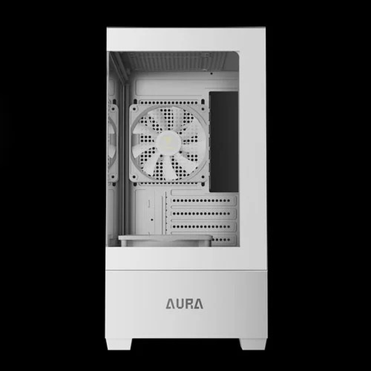 GAMDIAS AURA GC9M WH ARGB Micro-Tower Gaming Case (White)
