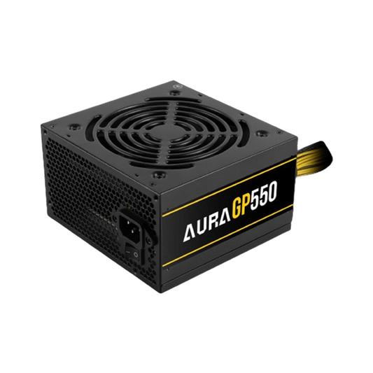 GAMDIAS AURA GP550 550W 80+ White Non-Modular ATX Power Supply (120mm Hydraulic Fan, Dual PCIe, Flat Cables)