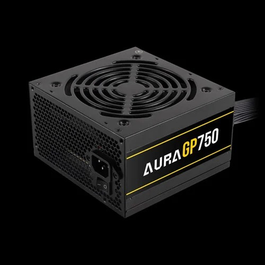 GAMDIAS AURA GP750 750W 80+ White Non-Modular ATX Power Supply (120mm Hydraulic Fan, Dual CPU, Dual PCIe, Flat Cables)