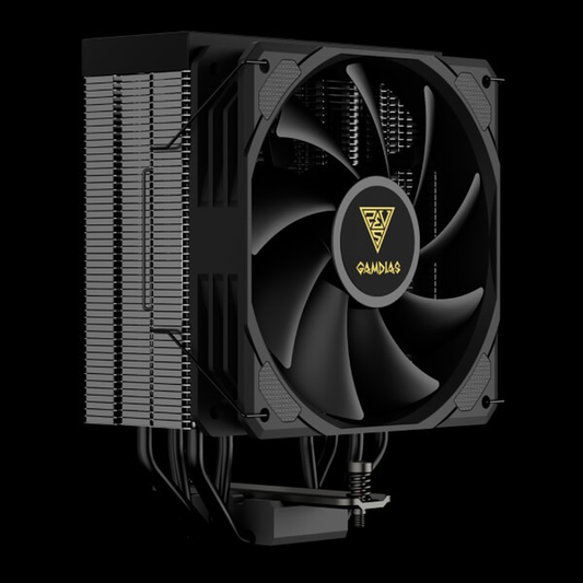 GAMDIAS BOREAS E2-41D 120mm CPU Air Cooler (Black, Digital Display)