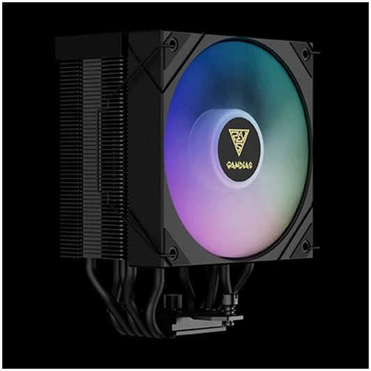 GAMDIAS BOREAS M2-51D ARGB 120mm CPU Air Cooler (Black, Digital Display)