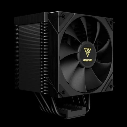 GAMDIAS BOREAS M2-61L LCD CPU Air Cooler (4.3" IPS Display, 6 Heat Pipes, 120mm PWM Fan, LGA 1851 / AM5 Support)