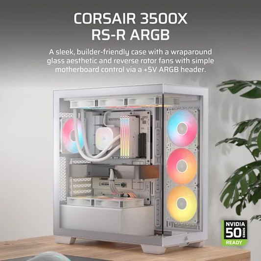 3500X RSR ARGB Tempered Glass Mid-Tower, White