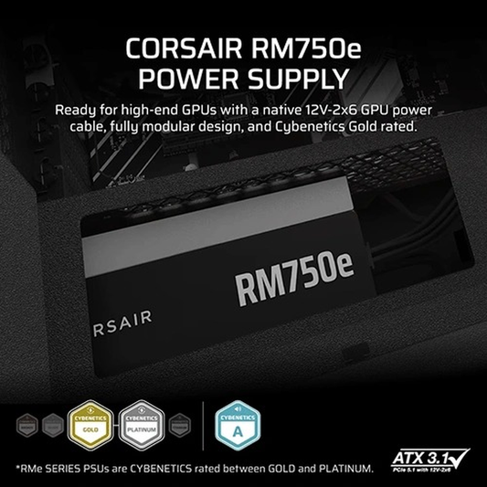 Corsair PSU. RMe Series RM750e Fully Modular Low-Noise ATX Power Supply