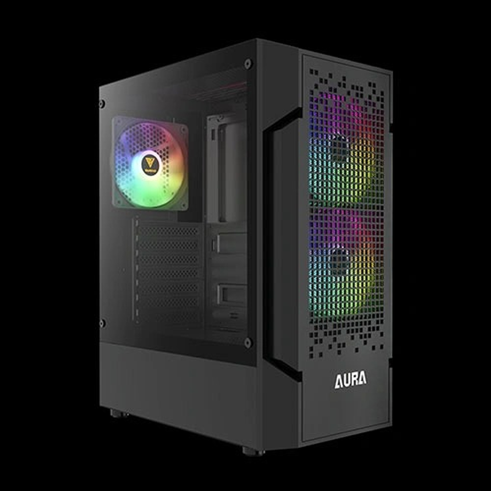 GAMDIAS AURA GC7 ARGB ATX Mid Tower Gaming Case (Black)