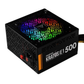 GAMDIAS KRATOS E1-500 500W 80+ RGB Non-Modular ATX Power Supply (Neon-Flex ARGB, 120mm Fan, Dual PCIe)