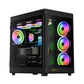 GAMDIAS NESO P1 B E-ATX Full-Tower PC Case (Black, Dual-Chamber, Trapezoid, Panoramic Glass)