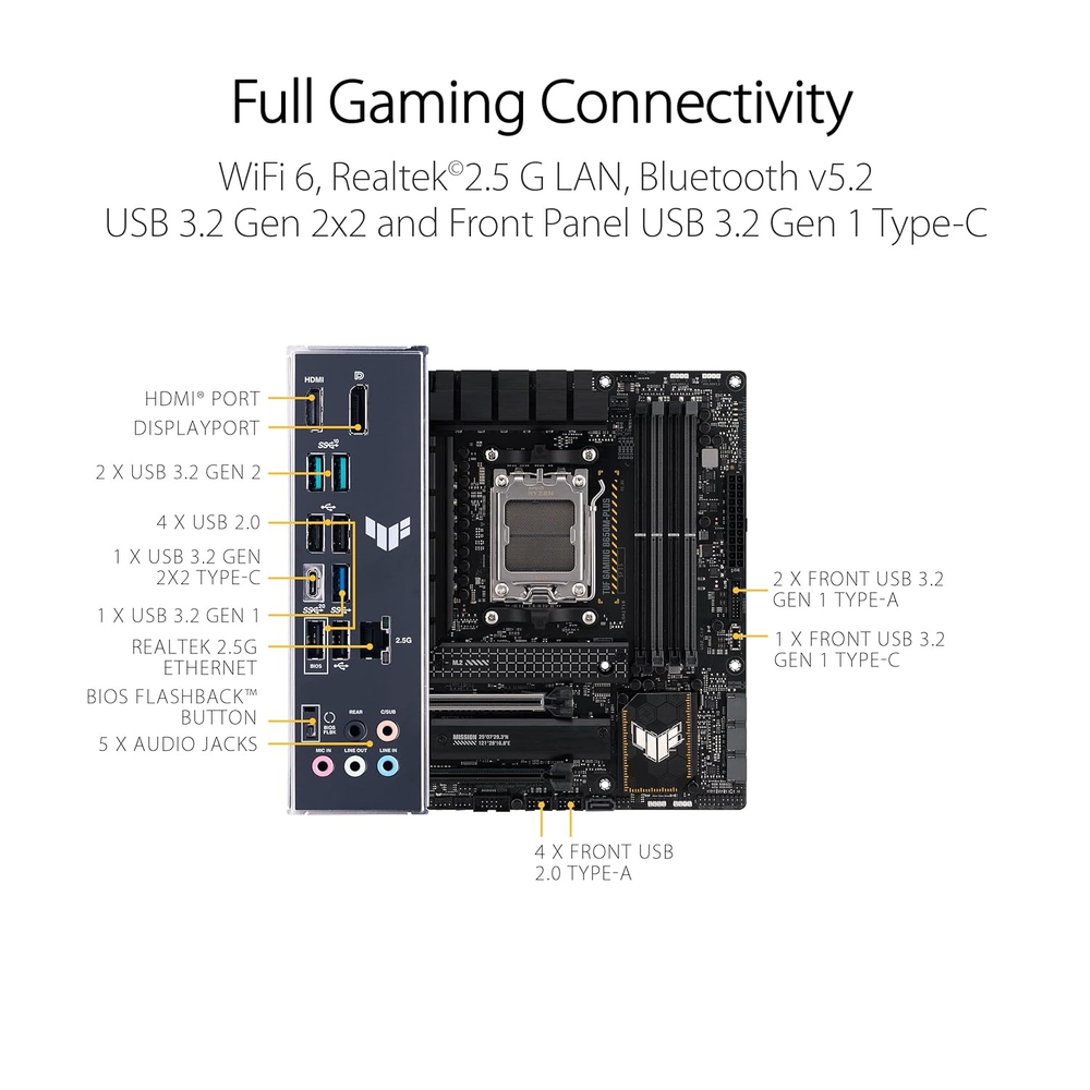 ASUS TUF GAMING B650M-PLUS mATX Motherboard