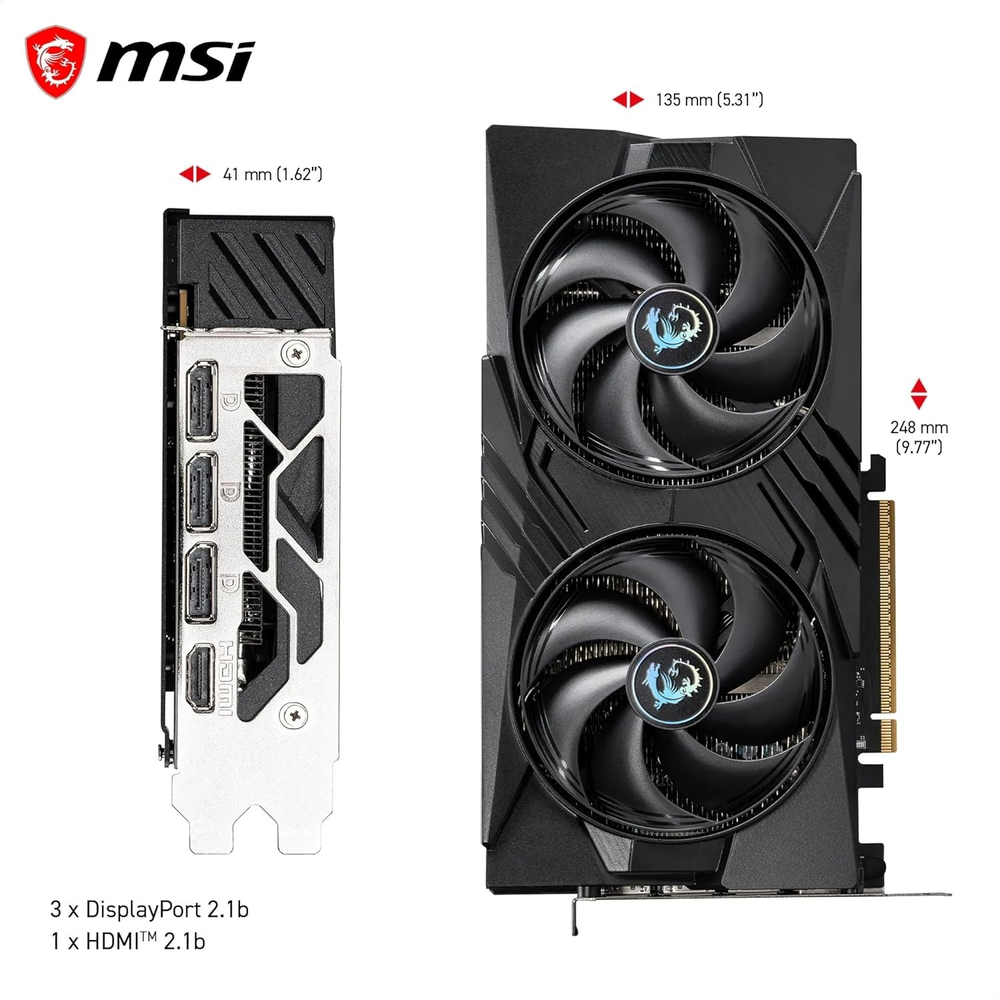 MSI GeForce RTX 5060 8G GAMING OC Graphics Card