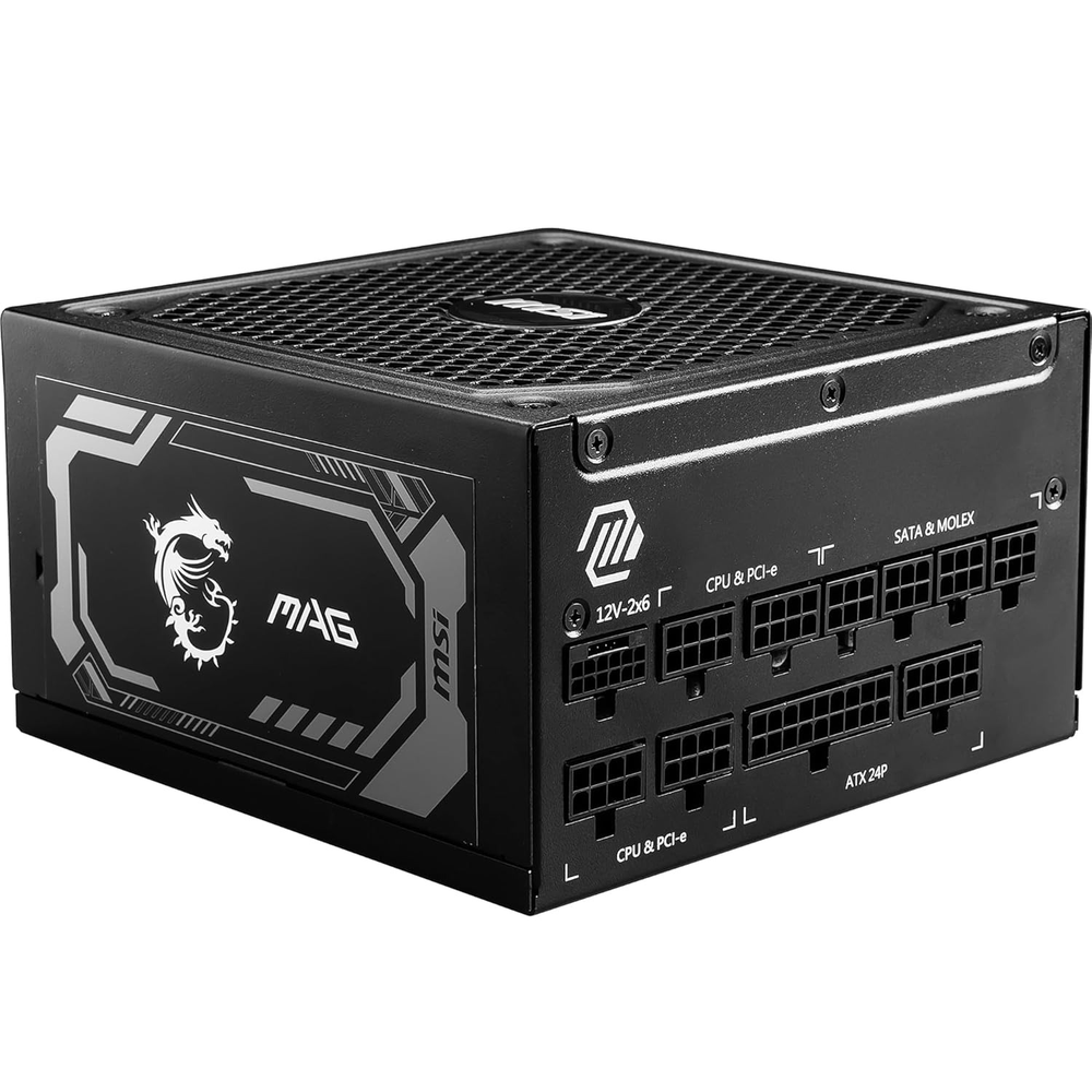 MSI MAG A1000GLS PCIE5 1000W 80+ Gold Fully Modular PCIe 5.0 ATX 3.1 Power Supply Unit