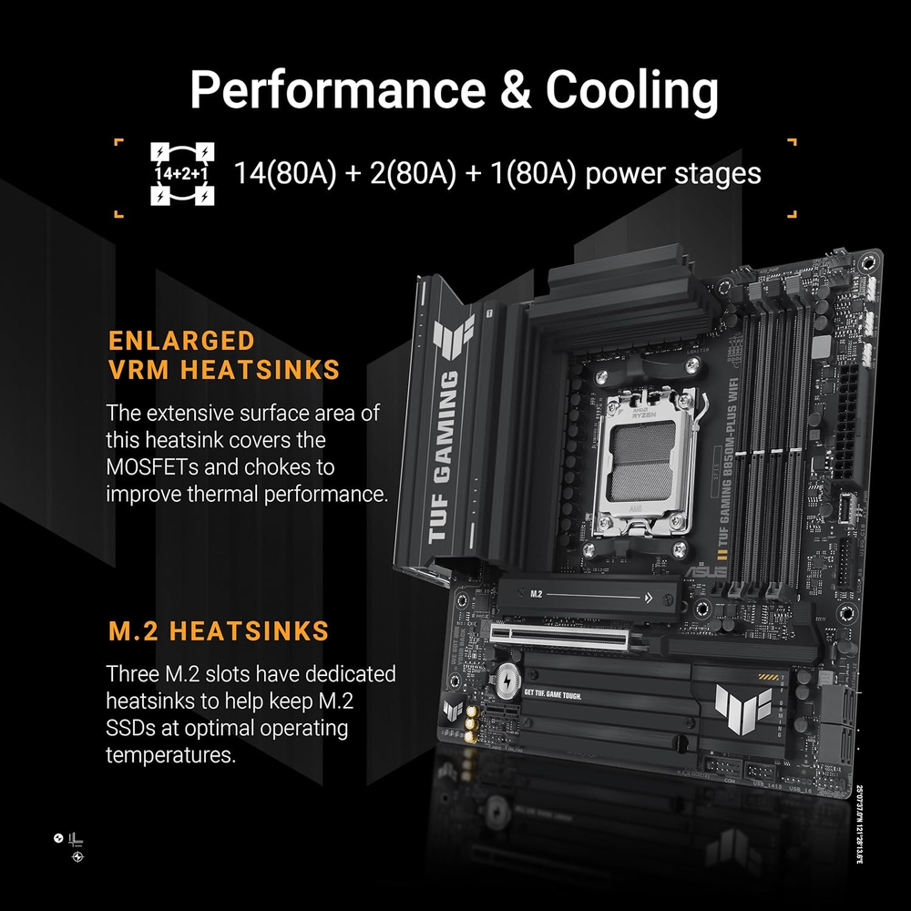 ASUS TUF GAMING B850M-PLUS WIFI mATX Motherboard