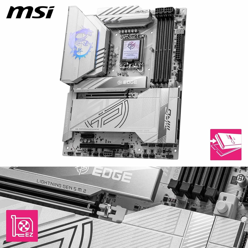 MSI MPG Z890 EDGE TI WIFI Motherboard (White)