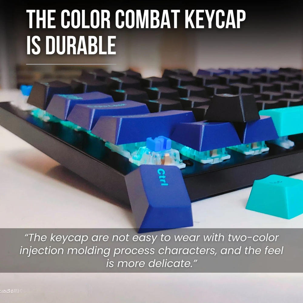 AULA M75 Tri-Mode TKL Wireless Mechanical Gaming Keyboard | Black Blue Green (M75GB)