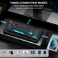 AULA M75 Tri-Mode TKL Wireless Mechanical Gaming Keyboard | Black Blue Green (M75GB)