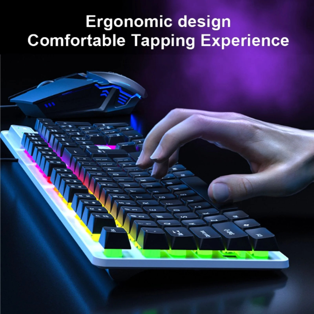 AULA F3061 RGB Wired Membrane Gaming Keyboard & Mouse Combo | Black (F3061)