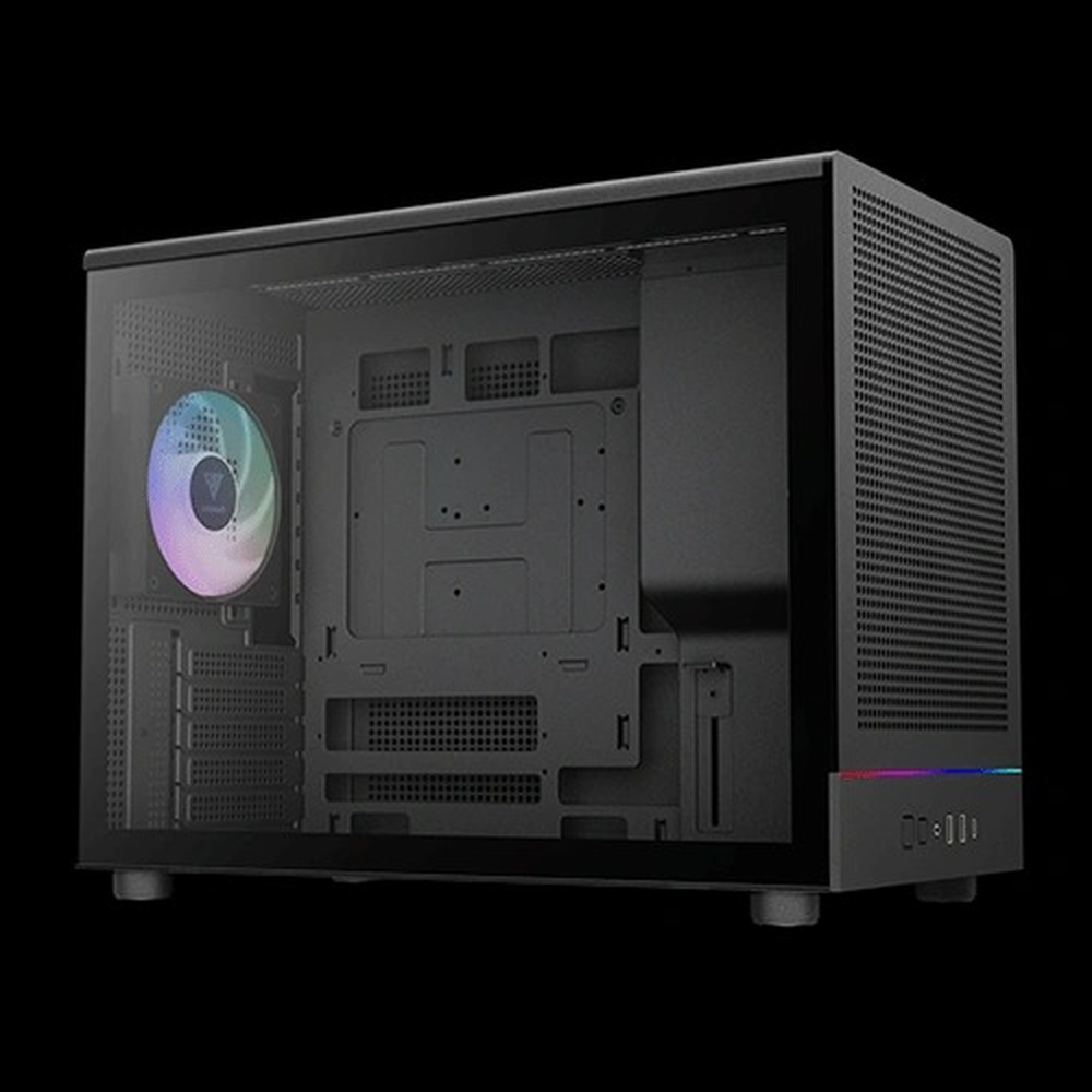 GAMDIAS ATHENA M4M ARGB M-ATX Micro Tower PC Case (Mesh Front, RGB Strip, 3x 120mm Fans, USB-C)