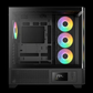GAMDIAS ATLAS P2 CG ARGB ATX Mid Tower Gaming Case (Black, 270° Curved Glass, Built-in Monitor, 4x120mm ARGB Fans,