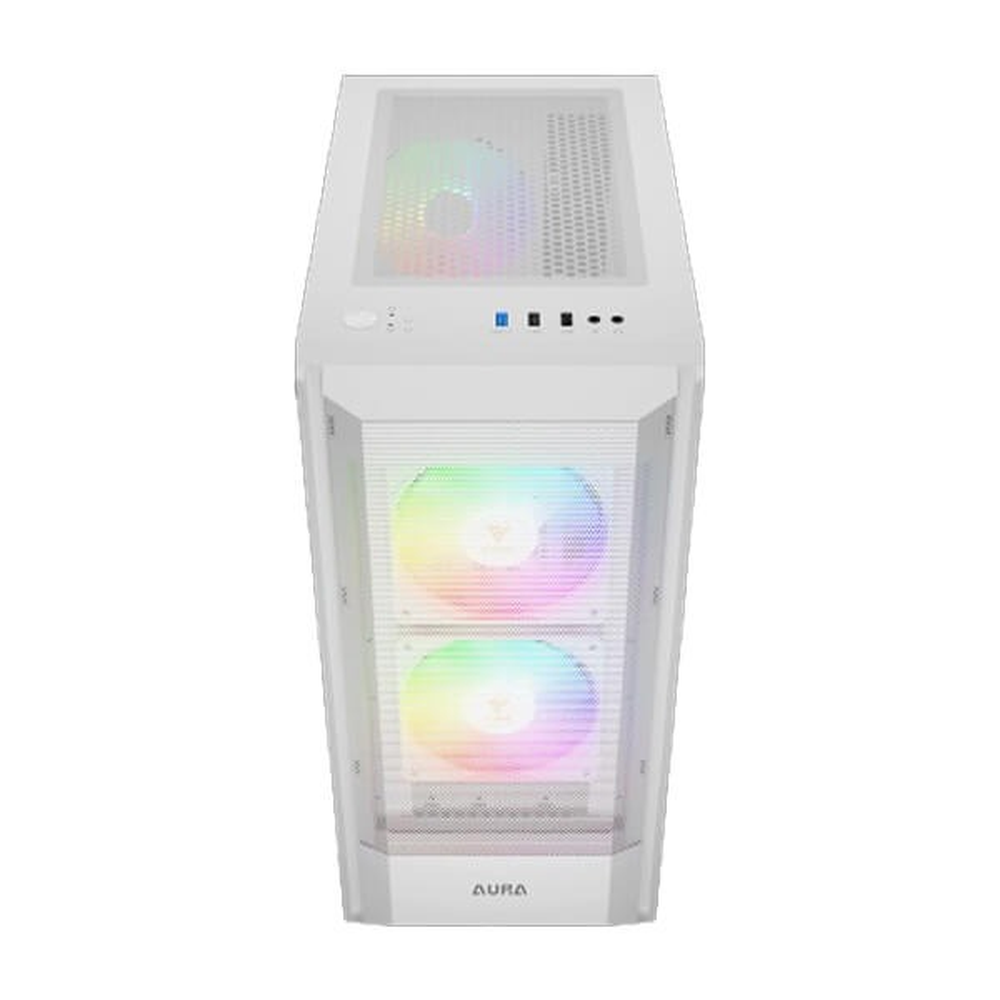 GAMDIAS AURA GC6 WH ARGB ATX Mid Tower Gaming Case (White)