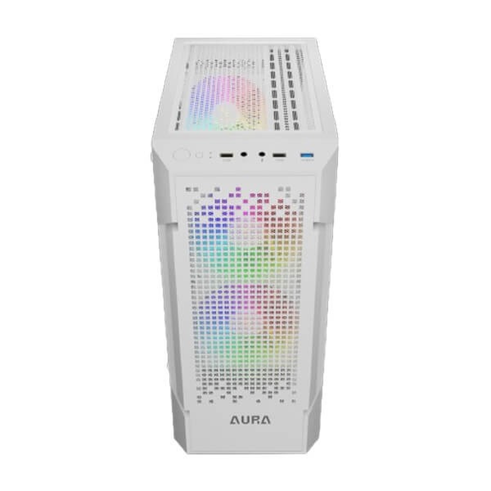 GAMDIAS AURA GC7 WH ARGB ATX Mid Tower Gaming Case (White)