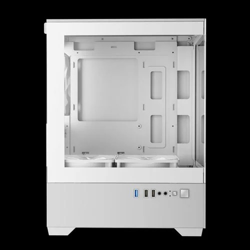 GAMDIAS AURA GC9M WH ARGB Micro-Tower Gaming Case (White)