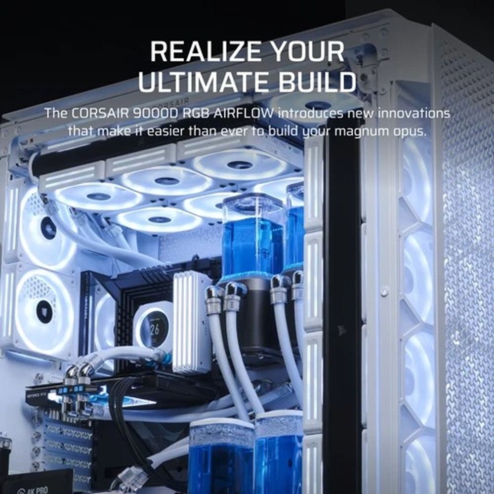 9000D iCUE LINK AIRFLOW Super-Tower - White