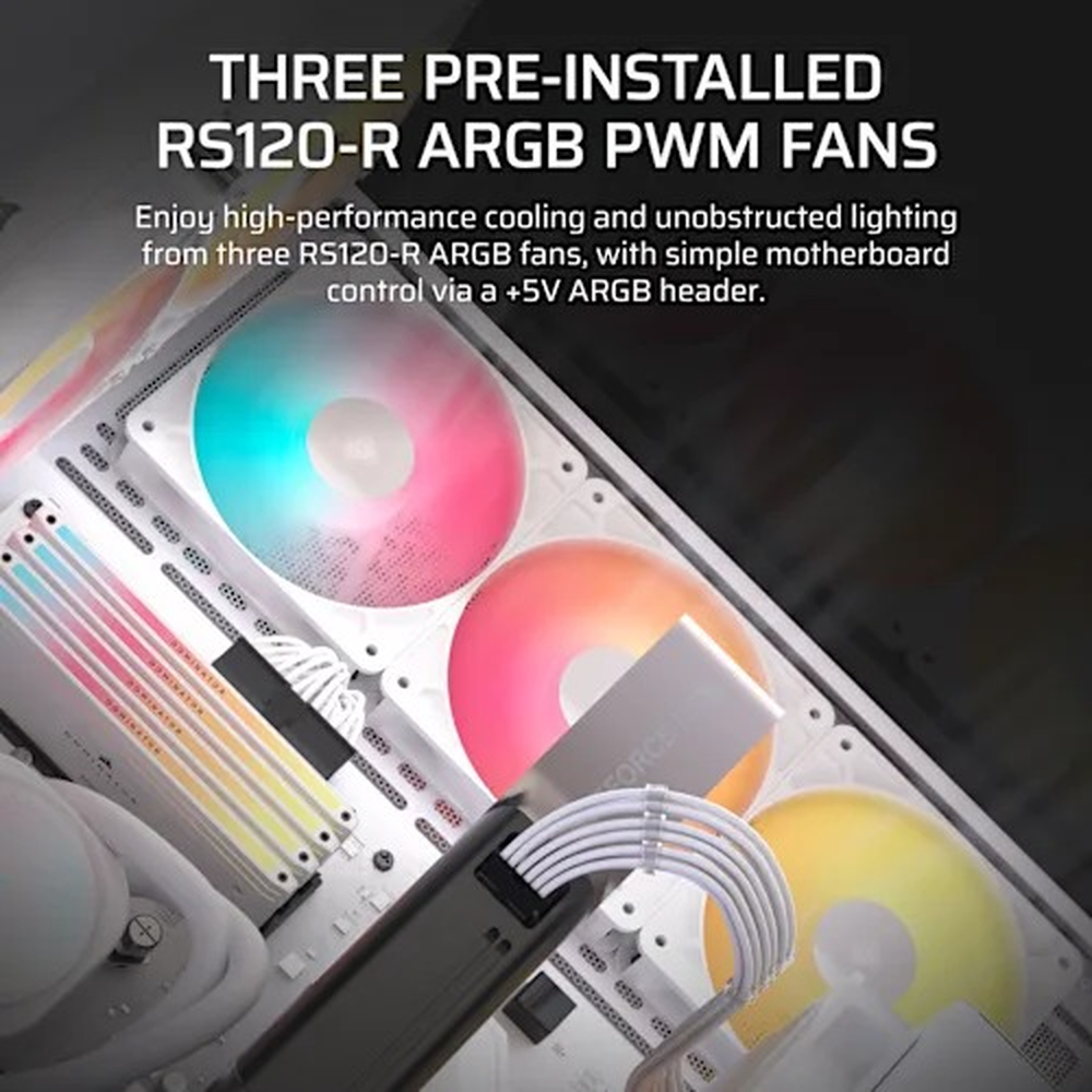 3500X RSR ARGB Tempered Glass Mid-Tower, White