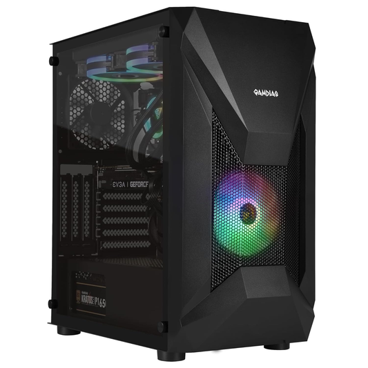 GAMDIAS Athena E1 Elite ARGB Mid Tower Gaming Case (Black)