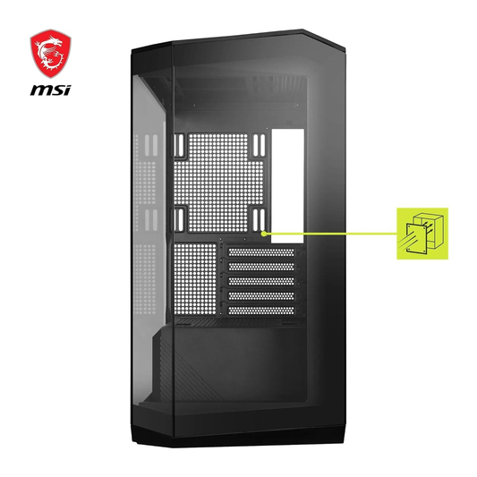 MSI MAG PANO M100R PZ ARGB Micro-ATX Panoramic PC Case