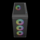 GAMDIAS ATHENA M3 ARGB E-ATX Mid Tower Gaming Case (Black, Mesh Front, 4 ARGB Fans)