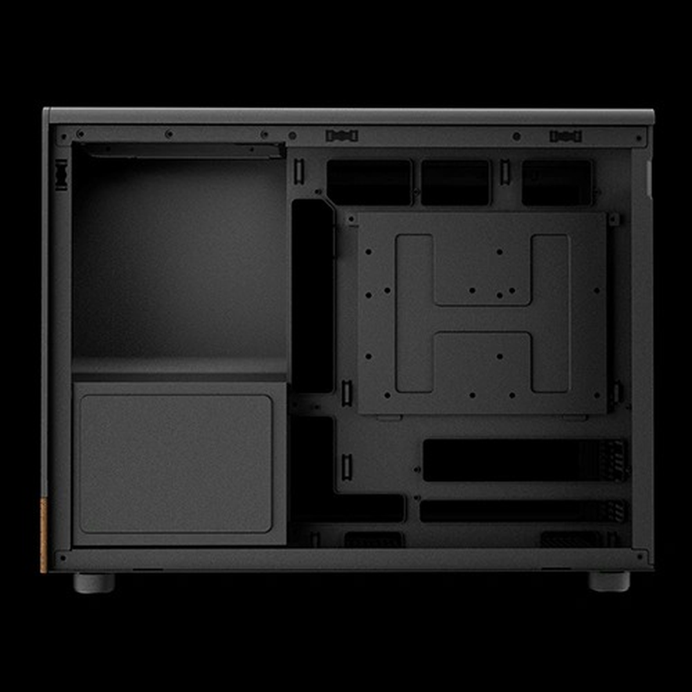 GAMDIAS ATHENA M4M WOOD Micro Tower PC Case (M-ATX, Mesh Front, Real Wood Accent, 3x 120mm Fans, USB-C)