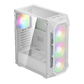 GAMDIAS AURA GC1 ELITE V2 ARGB ATX Mid Tower Gaming Case (White, Mesh Front, 4x120mm ARGB Fans, Tempered Glass)