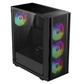 GAMDIAS AURA GC2 ELITE V2 ARGB ATX Mid Tower Gaming Case (Black, Mesh Front, 4x120mm ARGB Fans, Tempered Glass)