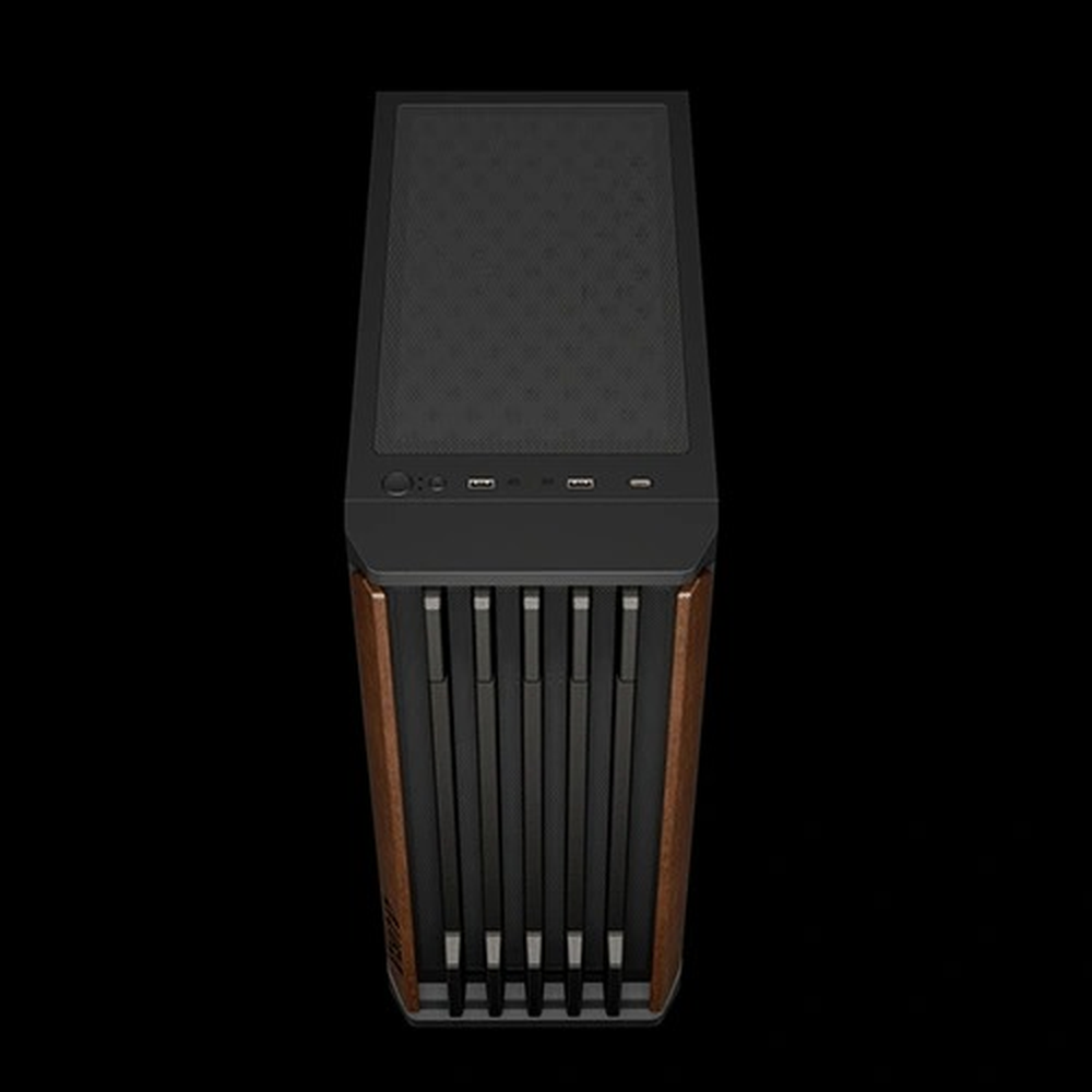 GAMDIAS AURA GC11 Wood Mid Tower PC Case (Wood Accent Mesh Front, 4×120mm Fans, ATX Support, 360mm Radiator, Panoramic Tempered Glass)