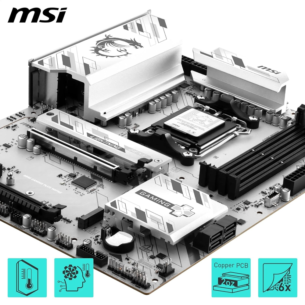 MSI B850 GAMING PLUS WIFI6E Motherboard