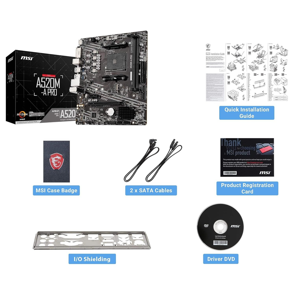 MSI A520M-A PRO Motherboard