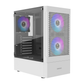 GAMDIAS TALOS E3 MESH WH ARGB Mid Tower PC Case (White, Mesh Front, 3×120mm ARGB Fans, ATX Support, 360mm Radiator, Tempered Glass Side)