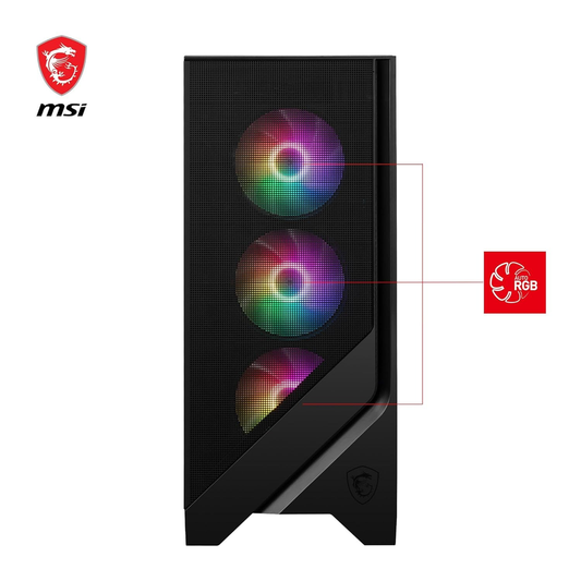MSI MAG FORGE 120A AIRFLOW Auto RGB ATX Mid Tower PC Case