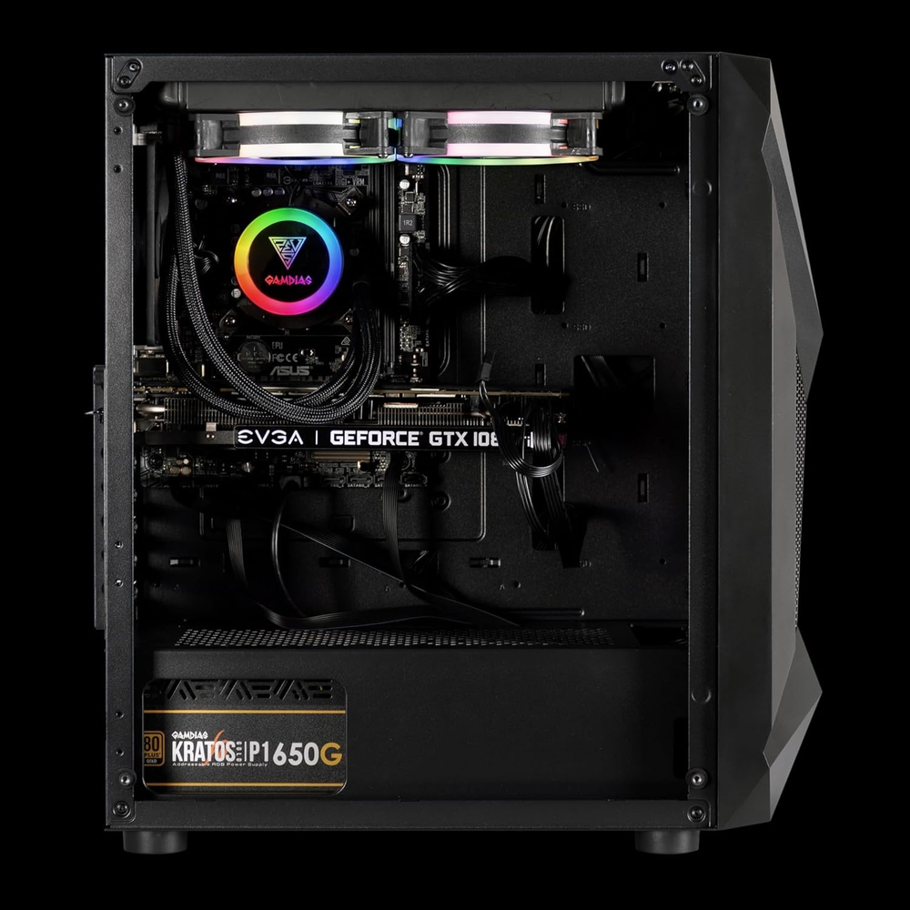 GAMDIAS Athena E1 Elite ARGB Mid Tower Gaming Case (Black)