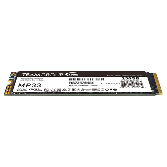 TEAMGROUP MP33 256GB M.2 PCIe Gen3 x4 NVMe SSD