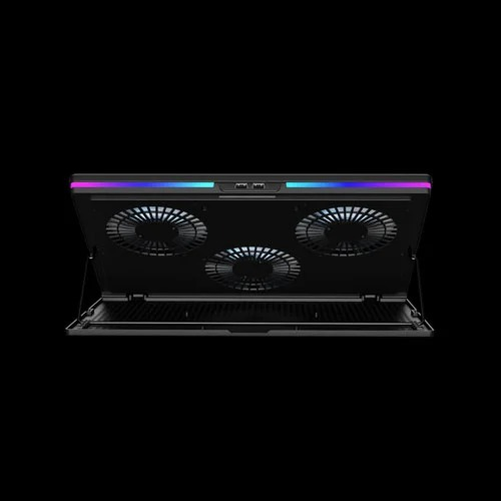 GAMDIAS Aether M1 RGB Laptop Cooling Pad (3×120mm Fans, up to 19")
