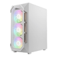 GAMDIAS AURA GC1 ELITE V2 ARGB ATX Mid Tower Gaming Case (White, Mesh Front, 4x120mm ARGB Fans, Tempered Glass)